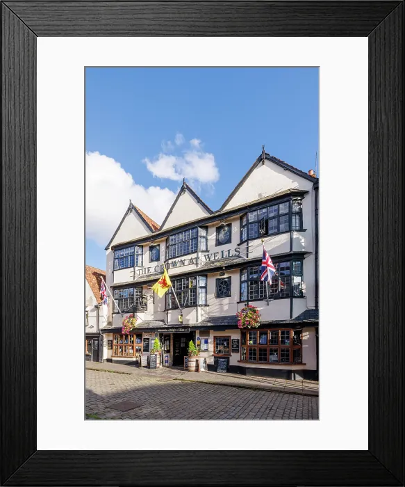 Framed Print : The Crown Pub, Wells, Somerset, England, UK Framed Print : The Crown Pub, Wells, Somerset, England, UK