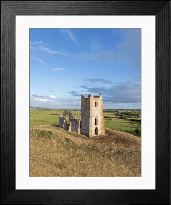Framed Print : St Michael's Church, Burrow Mump, Somerset, England. England, UK Framed Print : St Michael's Church, Burrow Mump, Somerset, England. England, UK