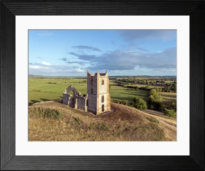 Framed Print : St Michael's Church, Burrow Mump, Somerset, England. England, UK Framed Print : St Michael's Church, Burrow Mump, Somerset, England. England, UK