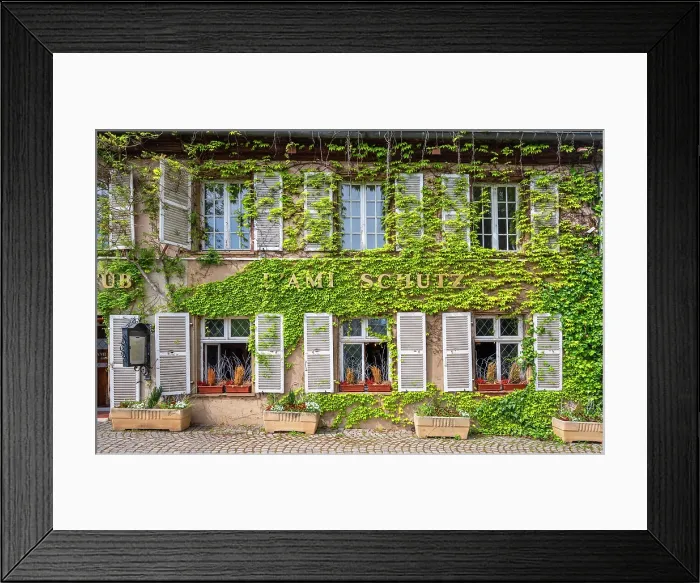 Framed Print : Restaurant Ami Schutz at Petite France district, Strasbourg, Alsace, Bas-Rhin, Grand Est, France Framed Print : Restaurant Ami Schutz at Petite France district, Strasbourg, Alsace, Bas-Rhin, Grand Est, France
