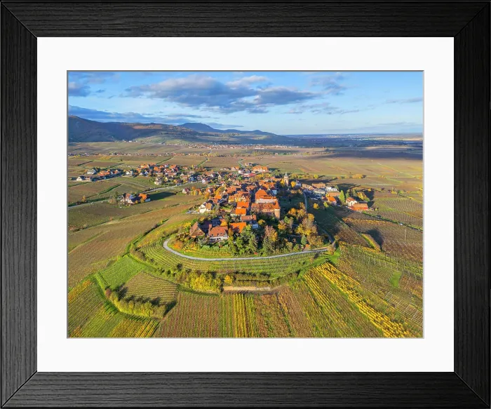 Framed Print : Aerial view at Zellenberg, Alsace, Alsace Wine Road, Haut-Rhin, Grand Est, France Framed Print : Aerial view at Zellenberg, Alsace, Alsace Wine Road, Haut-Rhin, Grand Est, France