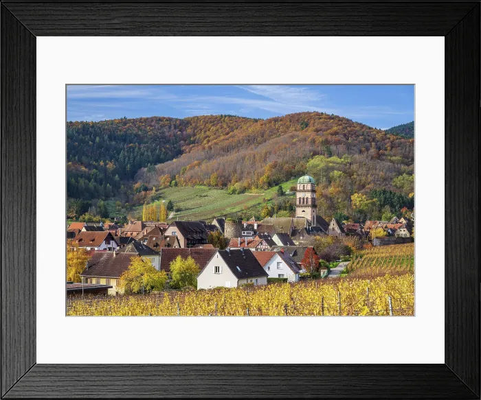 Framed Print : Kaysersberg, Haut-Rhin, Alsace, Grand Est, France