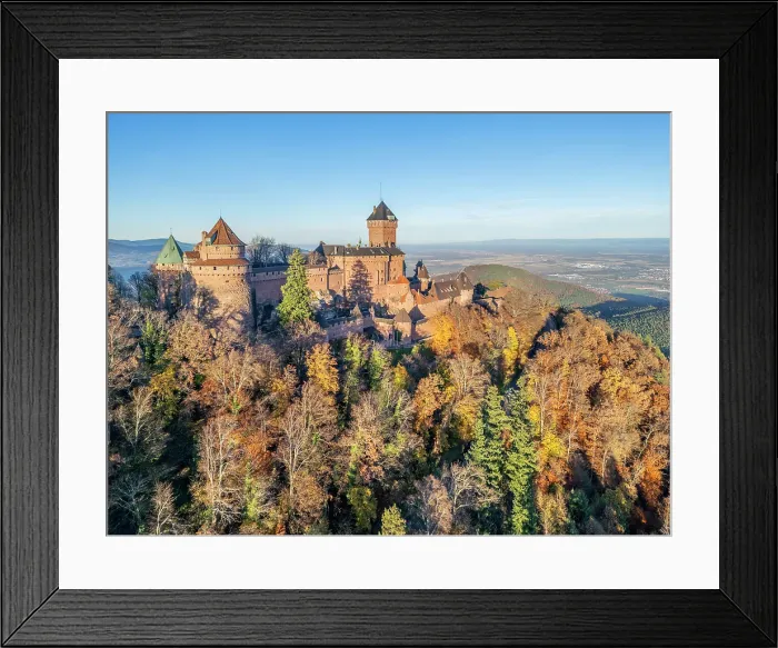 Framed Print : Aerial view at the Chateau du Haut-Konigsbourg, Orschwiller, Alsace, Alsace Wine Road, Bas-Rhin, Grand Est, France Framed Print : Aerial view at the Chateau du Haut-Konigsbourg, Orschwiller, Alsace, Alsace Wine Road, Bas-Rhin, Grand Est, France