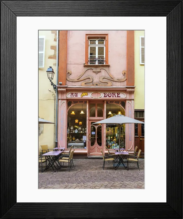 Framed Print : Cafe in the old town, Colmar, Haut-Rhin, Alsace, Grand Est, France Framed Print : Cafe in the old town, Colmar, Haut-Rhin, Alsace, Grand Est, France