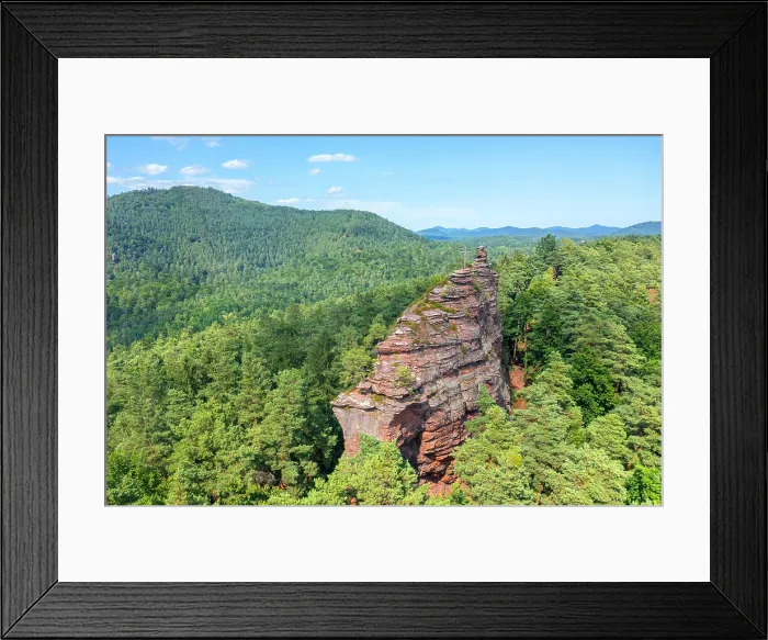 Framed Print : Fladensteine rocks near Bundenthal near Dahn, Palatinate Forest, Wasgau, Dahner Felsenland, Palatinate forest, Rhineland-Palatinate, Germany