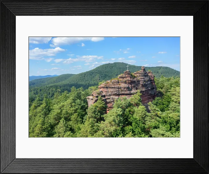 Framed Print : Fladensteine rocks near Bundenthal near Dahn, Palatinate Forest, Wasgau, Dahner Felsenland, Palatinate forest, Rhineland-Palatinate, Germany