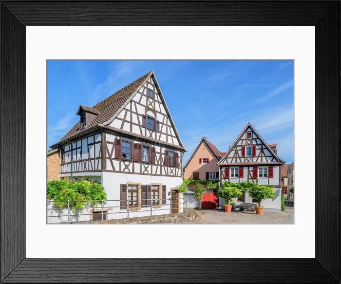 Framed Print : Half-timbered Houses, Speyer, Way of St. James, Rhineland-Palatinate, Germany Framed Print : Half-timbered Houses, Speyer, Way of St. James, Rhineland-Palatinate, Germany