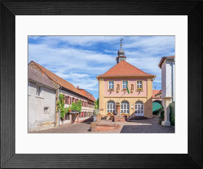 Framed Print : Old town hall of Hambach near Neustadt an der Weinstraße, German Wine Route, Palatinate Forest, Rhineland-Palatinate, Germany Framed Print : Old town hall of Hambach near Neustadt an der Weinstraße, German Wine Route, Palatinate Forest, Rhineland-Palatinate, Germany