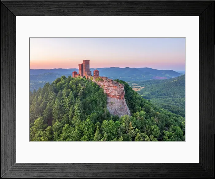 Framed Print : Trifels castle in evening light, Annweiler am Trifels, German Wine Route, Palatinate Forest, Wasgau, Southern Wine Route, Rhineland-Palatinate, Germany