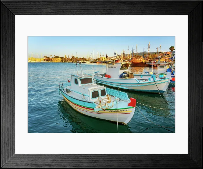 Framed Print : Greece, Dodecanese, Kos Island, Kos Town, Harbour