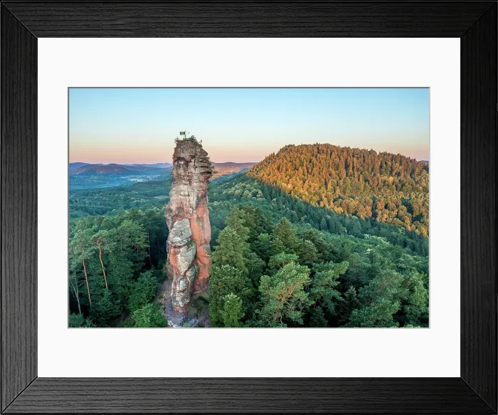 Framed Print : Asselstein rock, Annweiler am Trifels, German Wine Route, Palatinate Forest, Wasgau, Southern Wine Route, Rhineland-Palatinate, Germany