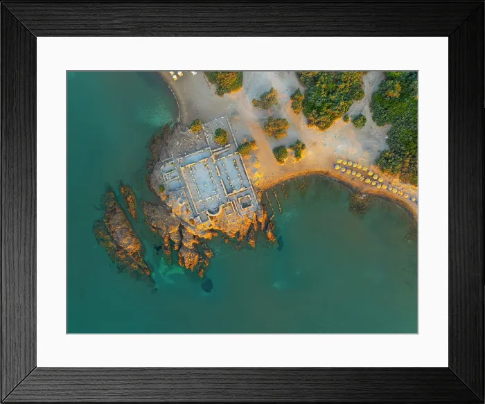 Framed Print : Greece, Dodecanese, Kos Island, Kamari Bay, Agios Stefanos Beach, and Saint Stefanos Basilica Ruins Framed Print : Greece, Dodecanese, Kos Island, Kamari Bay, Agios Stefanos Beach, and Saint Stefanos Basilica Ruins