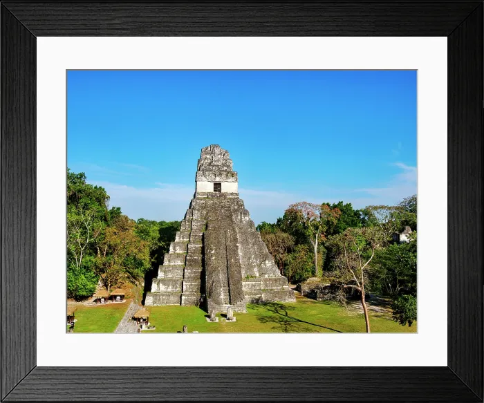 Framed Print : Temple I or Temple of the Great Jaguar, elevated view, Great Plaza, Tikal, Peten Department, Guatemala Framed Print : Temple I or Temple of the Great Jaguar, elevated view, Great Plaza, Tikal, Peten Department, Guatemala