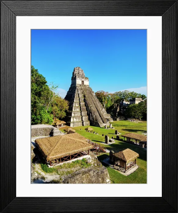Framed Print : Temple I or Temple of the Great Jaguar, elevated view, Great Plaza, Tikal, Peten Department, Guatemala Framed Print : Temple I or Temple of the Great Jaguar, elevated view, Great Plaza, Tikal, Peten Department, Guatemala