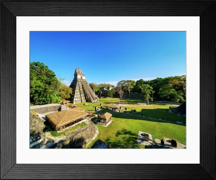 Framed Print : Temple I or Temple of the Great Jaguar, elevated view, Great Plaza, Tikal, Peten Department, Guatemala Framed Print : Temple I or Temple of the Great Jaguar, elevated view, Great Plaza, Tikal, Peten Department, Guatemala