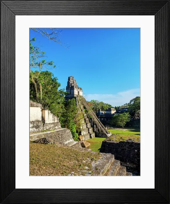 Framed Print : View over the North Acropolis towards Temple I or Temple of the Great Jaguar, Tikal, Peten Department, Guatemala Framed Print : View over the North Acropolis towards Temple I or Temple of the Great Jaguar, Tikal, Peten Department, Guatemala