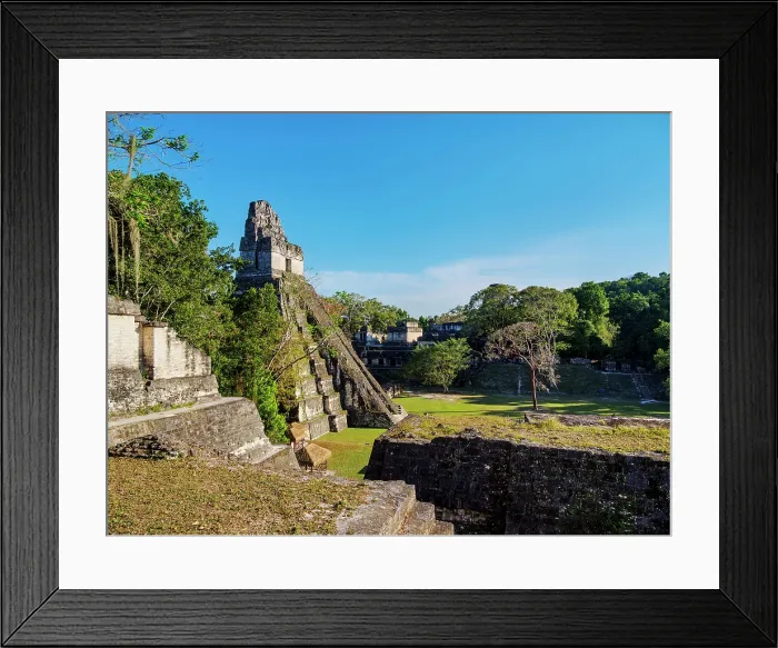 Framed Print : View over the North Acropolis towards Temple I or Temple of the Great Jaguar, Tikal, Peten Department, Guatemala Framed Print : View over the North Acropolis towards Temple I or Temple of the Great Jaguar, Tikal, Peten Department, Guatemala