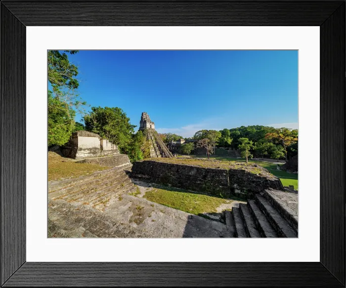 Framed Print : View over the North Acropolis towards Temple I or Temple of the Great Jaguar, Tikal, Peten Department, Guatemala Framed Print : View over the North Acropolis towards Temple I or Temple of the Great Jaguar, Tikal, Peten Department, Guatemala