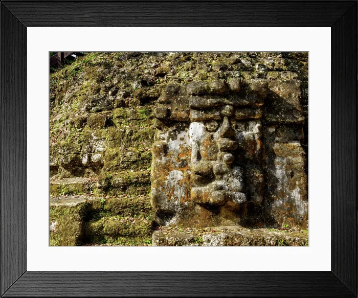 Framed Print : Temple of the Masks, detailed view, Group E, Uaxactun Archeological Site, Peten Department, Guatemala Framed Print : Temple of the Masks, detailed view, Group E, Uaxactun Archeological Site, Peten Department, Guatemala