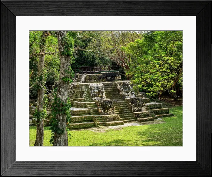 Framed Print : Temple of the Masks, Group E, Uaxactun Archeological Site, Peten Department, Guatemala