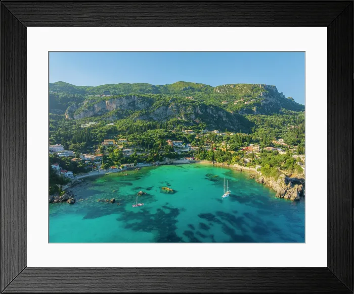 Framed Print : Greece, Ionian Islands, Corfu, Paleokastrista