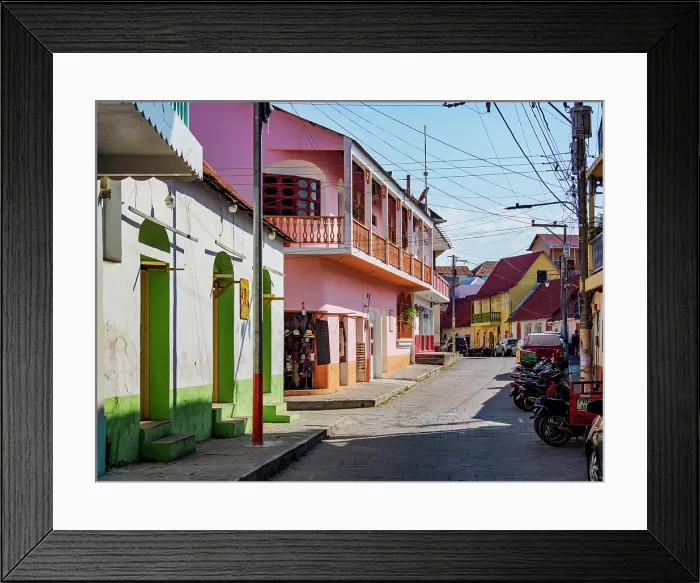 Framed Print : Street of Flores Island, Peten Department, Guatemala Framed Print : Street of Flores Island, Peten Department, Guatemala