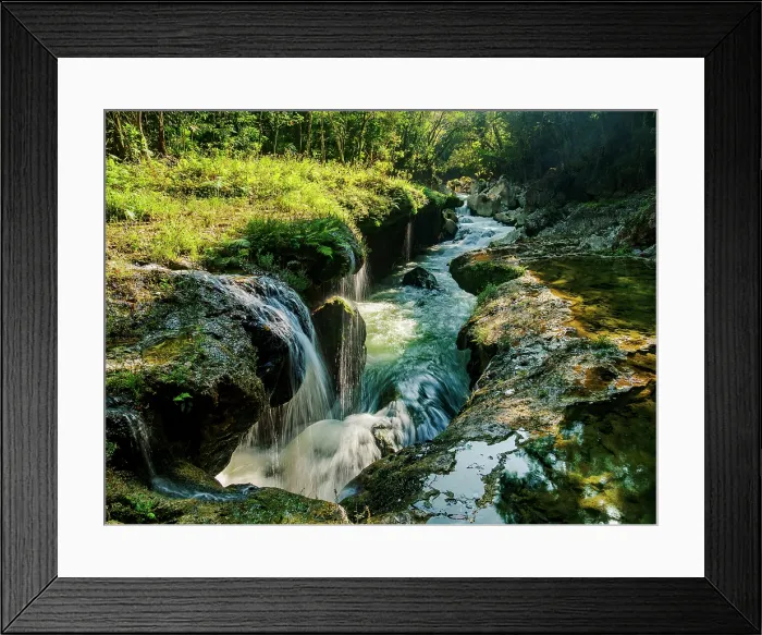 Framed Print : Waterfall at Cahabon River, Semuc Champey Natural Monument, Lanquin, Alta Verapaz Department, Guatemala Framed Print : Waterfall at Cahabon River, Semuc Champey Natural Monument, Lanquin, Alta Verapaz Department, Guatemala
