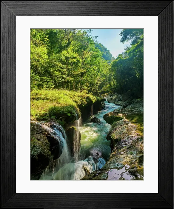 Framed Print : Waterfall at Cahabon River, Semuc Champey Natural Monument, Lanquin, Alta Verapaz Department, Guatemala Framed Print : Waterfall at Cahabon River, Semuc Champey Natural Monument, Lanquin, Alta Verapaz Department, Guatemala