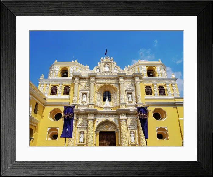 Framed Print : Church and Convent of La Merced, Palm Sunday, Antigua Guatemala, Sacatepequez Department, Guatemala