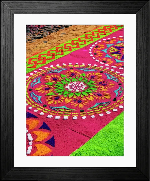 Framed Print : Processional carpet on Maundy Thursday, Antigua Guatemala, Sacatepequez Department, Guatemala Framed Print : Processional carpet on Maundy Thursday, Antigua Guatemala, Sacatepequez Department, Guatemala