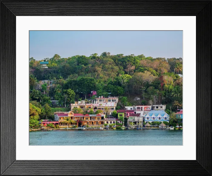 Framed Print : View over the Lake Peten Itza towards San Miguel, Flores, Peten Department, Guatemala Framed Print : View over the Lake Peten Itza towards San Miguel, Flores, Peten Department, Guatemala