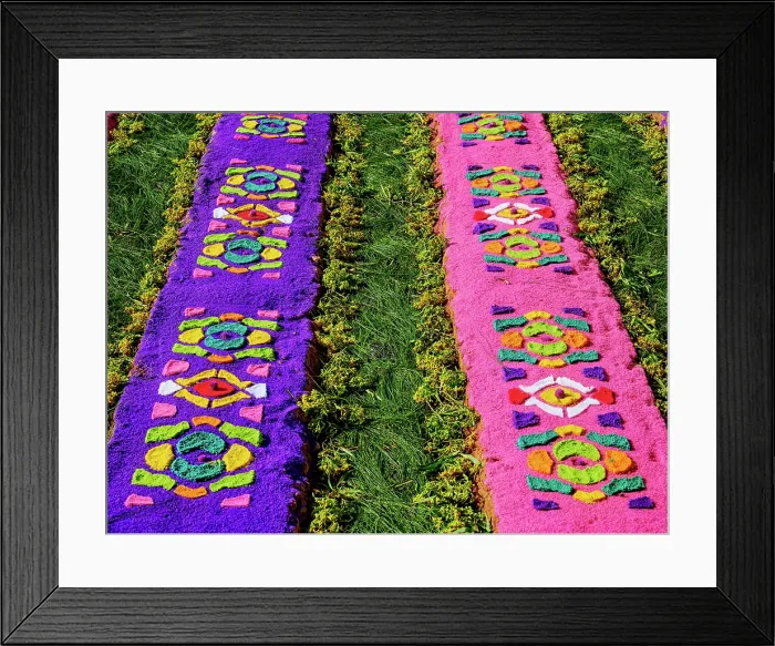 Framed Print : Processional carpet on Good Friday, Antigua Guatemala, Sacatepequez Department, Guatemala Framed Print : Processional carpet on Good Friday, Antigua Guatemala, Sacatepequez Department, Guatemala