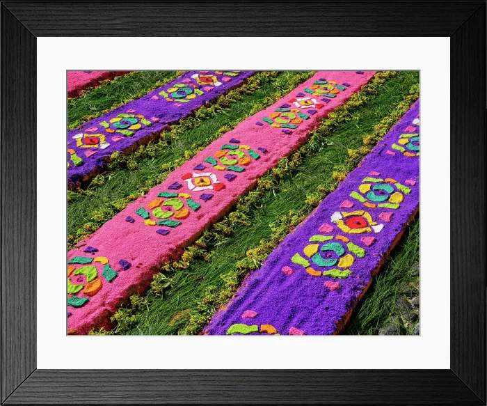 Framed Print : Processional carpet on Good Friday, Antigua Guatemala, Sacatepequez Department, Guatemala Framed Print : Processional carpet on Good Friday, Antigua Guatemala, Sacatepequez Department, Guatemala