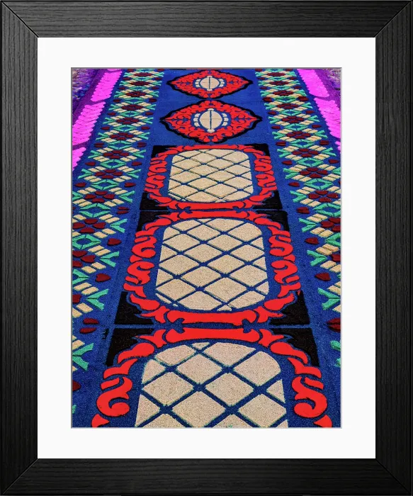 Framed Print : Processional carpet on Good Friday, Antigua Guatemala, Sacatepequez Department, Guatemala Framed Print : Processional carpet on Good Friday, Antigua Guatemala, Sacatepequez Department, Guatemala
