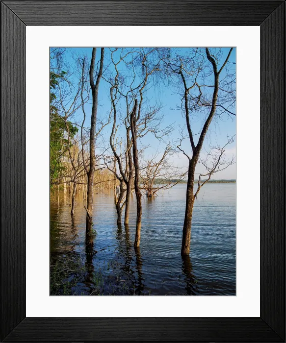 Framed Print : Yaxha Lake at Yaxha Archaeological Site, Peten Department, Guatemala