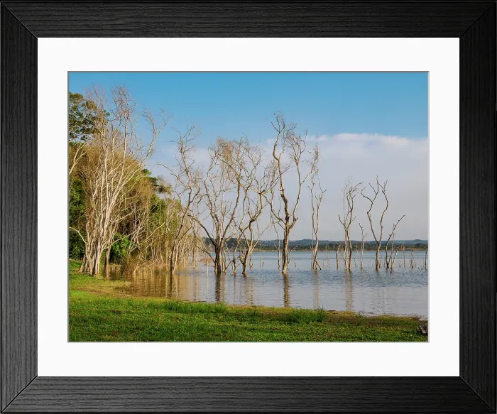 Framed Print : Yaxha Lake at Yaxha Archaeological Site, Peten Department, Guatemala