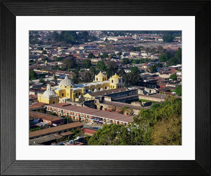 Framed Print : Church and Convent of La Merced seen from Cerro de La Cruz, Antigua Guatemala, Sacatepequez Department, Guatemala Framed Print : Church and Convent of La Merced seen from Cerro de La Cruz, Antigua Guatemala, Sacatepequez Department, Guatemala