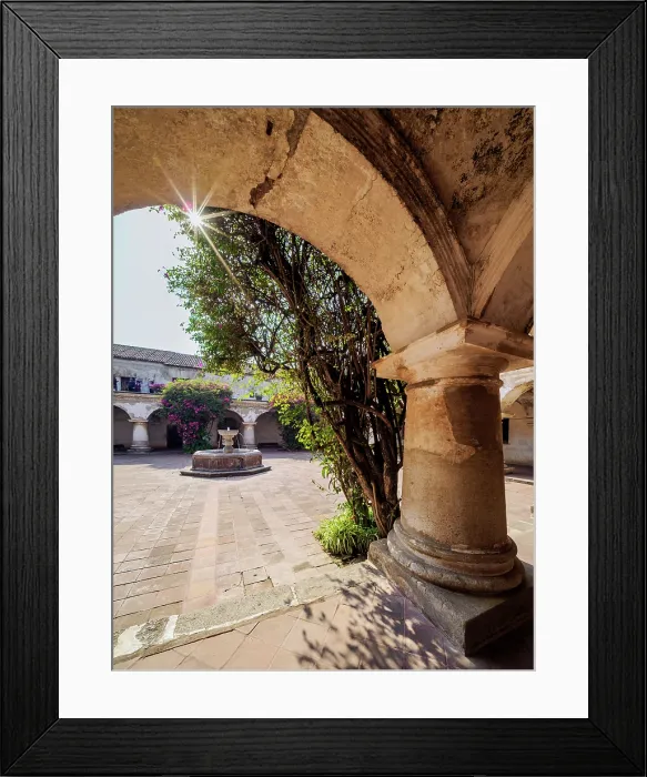 Framed Print : Cloister at the Church and Convent of Capuchinas, Antigua Guatemala, Sacatepequez Department, Guatemala