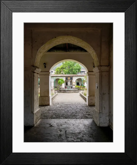 Framed Print : Cloister at Saint James the Apostle Church, Santiago Atitlan, Solola Department, Guatemala Framed Print : Cloister at Saint James the Apostle Church, Santiago Atitlan, Solola Department, Guatemala