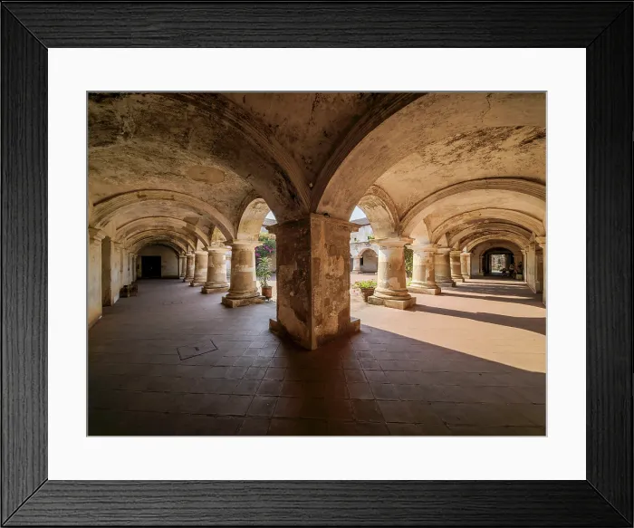 Framed Print : Cloister at the Church and Convent of Capuchinas, Antigua Guatemala, Sacatepequez Department, Guatemala