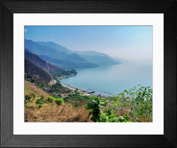 Framed Print : Lake Atitlan seen from Mirador Kaqasiiwaan, San Juan La Laguna, Solola Department, Guatemala Framed Print : Lake Atitlan seen from Mirador Kaqasiiwaan, San Juan La Laguna, Solola Department, Guatemala