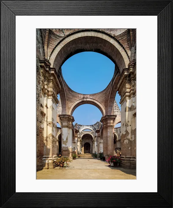 Framed Print : Old Primate Cathedral Ruins, Antigua Guatemala, Sacatepequez Department, Guatemala