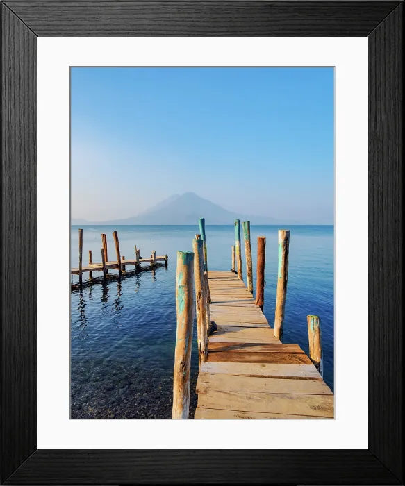 Framed Print : Lake Atitlan, Panajachel, Solola Department, Guatemala