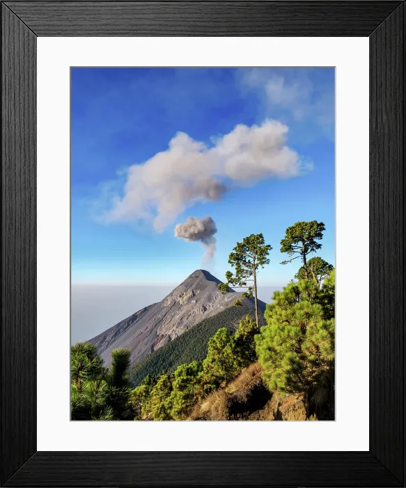 Framed Print : Fuego Volcano, borders of Chimaltenango, Escuintla and Sacatepequez departments, Guatemala Framed Print : Fuego Volcano, borders of Chimaltenango, Escuintla and Sacatepequez departments, Guatemala