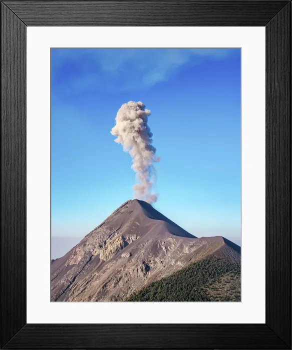 Framed Print : Fuego Volcano, borders of Chimaltenango, Escuintla and Sacatepequez departments, Guatemala Framed Print : Fuego Volcano, borders of Chimaltenango, Escuintla and Sacatepequez departments, Guatemala