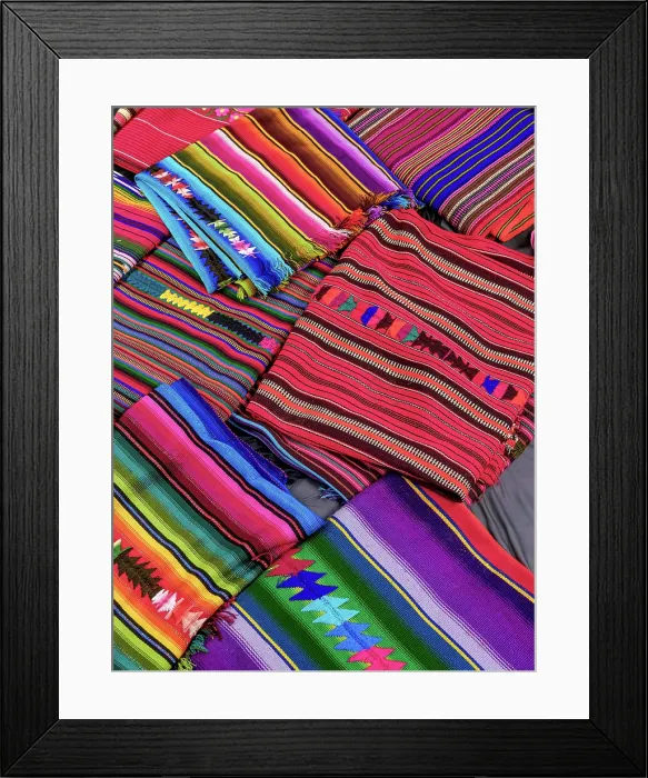 Framed Print : Textile at the Handicraft Market, Chichicastenango, El Quiche Department, Guatemala Framed Print : Textile at the Handicraft Market, Chichicastenango, El Quiche Department, Guatemala