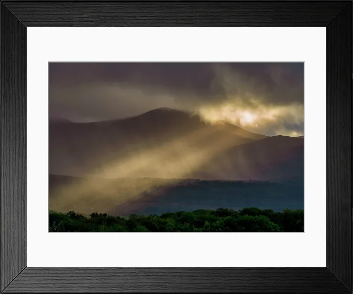 Framed Print : Sun Beams across Lough Leane, Killarney, Co. Kerry, Ireland Framed Print : Sun Beams across Lough Leane, Killarney, Co. Kerry, Ireland