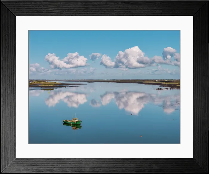 Framed Print : Clouds Reflecting in Kinvarra Harbour, County Galway, Ireland