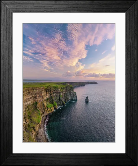 Framed Print : Cliffs of Moher at Sunset, County Clare, Ireland Framed Print : Cliffs of Moher at Sunset, County Clare, Ireland