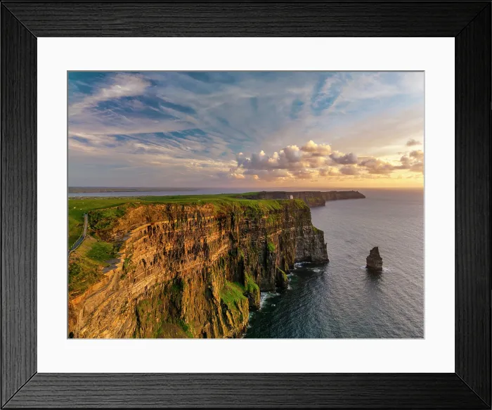 Framed Print : Cliffs of Moher at Sunset, County Clare, Ireland Framed Print : Cliffs of Moher at Sunset, County Clare, Ireland